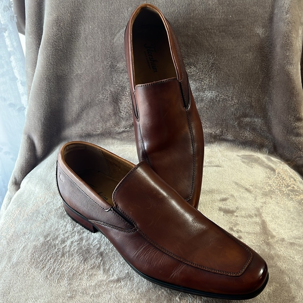 Florsheim Leather Upper Slip On Moccasins